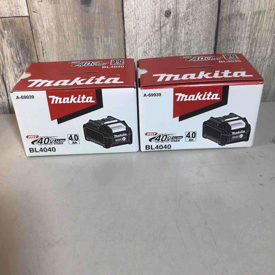 【未使用品】★マキタ(makita) リチウムイオンバッテリー 40Vmax/4.0Ah BL4040　二個セット【戸田店】