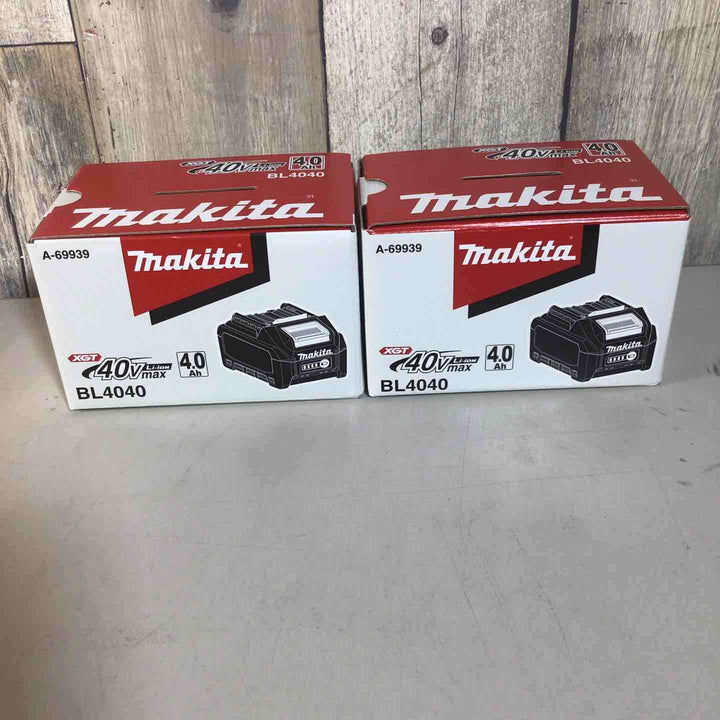 【未使用品】★マキタ(makita) リチウムイオンバッテリー 40Vmax/4.0Ah BL4040　二個セット【戸田店】