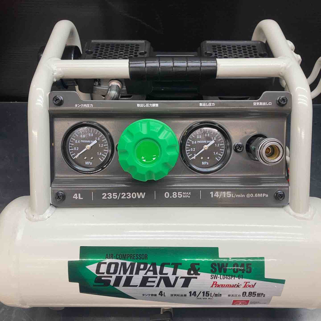◇SK11(エスケー11) オイルレス エアーコンプレッサー SW-045 タンク容量 4L 低騒音モデル SW-L04SPF-01【川越店】