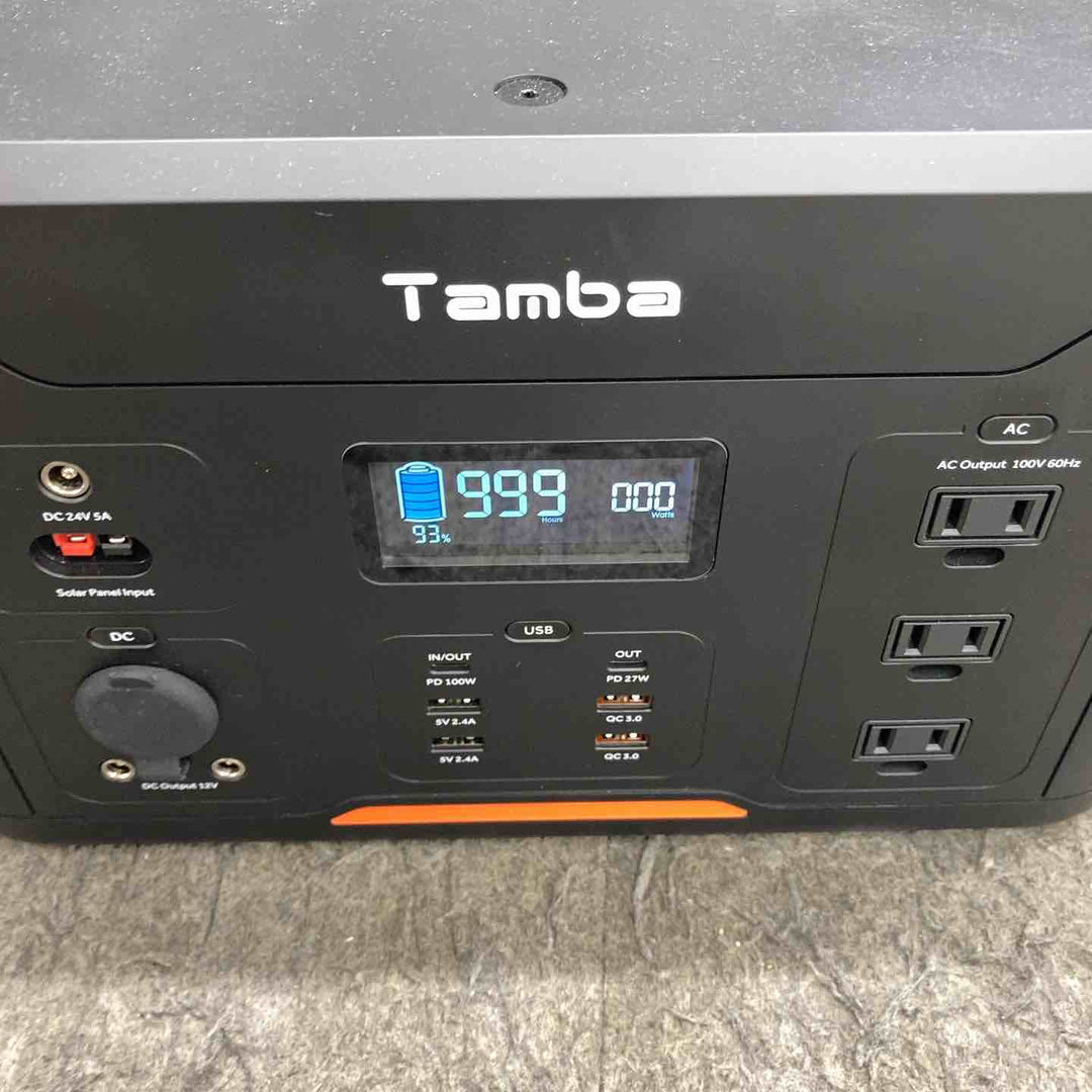 【現状品】◇丹波貿易 TAMBA ポータブル電源 TA-PD001 (100V 60Hz)画面表示は50Hz【鴻巣店】