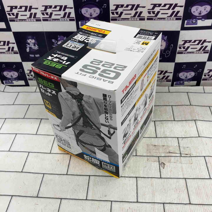 □タジマ(Tajima) ハーネスGS＋蛇腹ダブルランヤードL2セット 黒 Mサイズ A1GSMJR-WL2BK【所沢店】