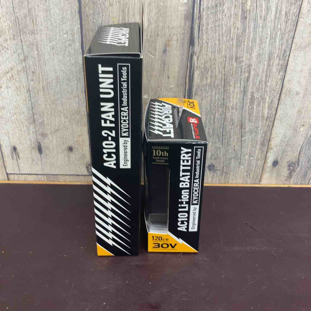 【未使用品(店頭展示品)】 バートル(BURTLE) 空調服用ファン&バッテリーセット(AC10/AC10-2) AC102SET 2026年 【東大和店】