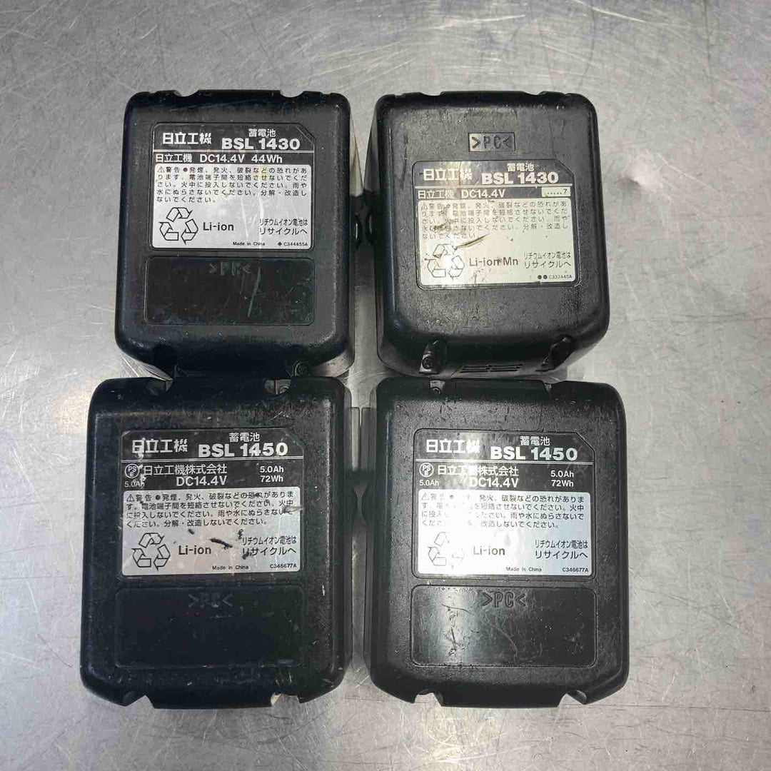 【中古品】 ハイコーキ(ハイコーキ※旧日立工機) 14.4Vバッテリー4個まとめセット BSL1450 BSL1430 充電器 コードレス 【東大和店】