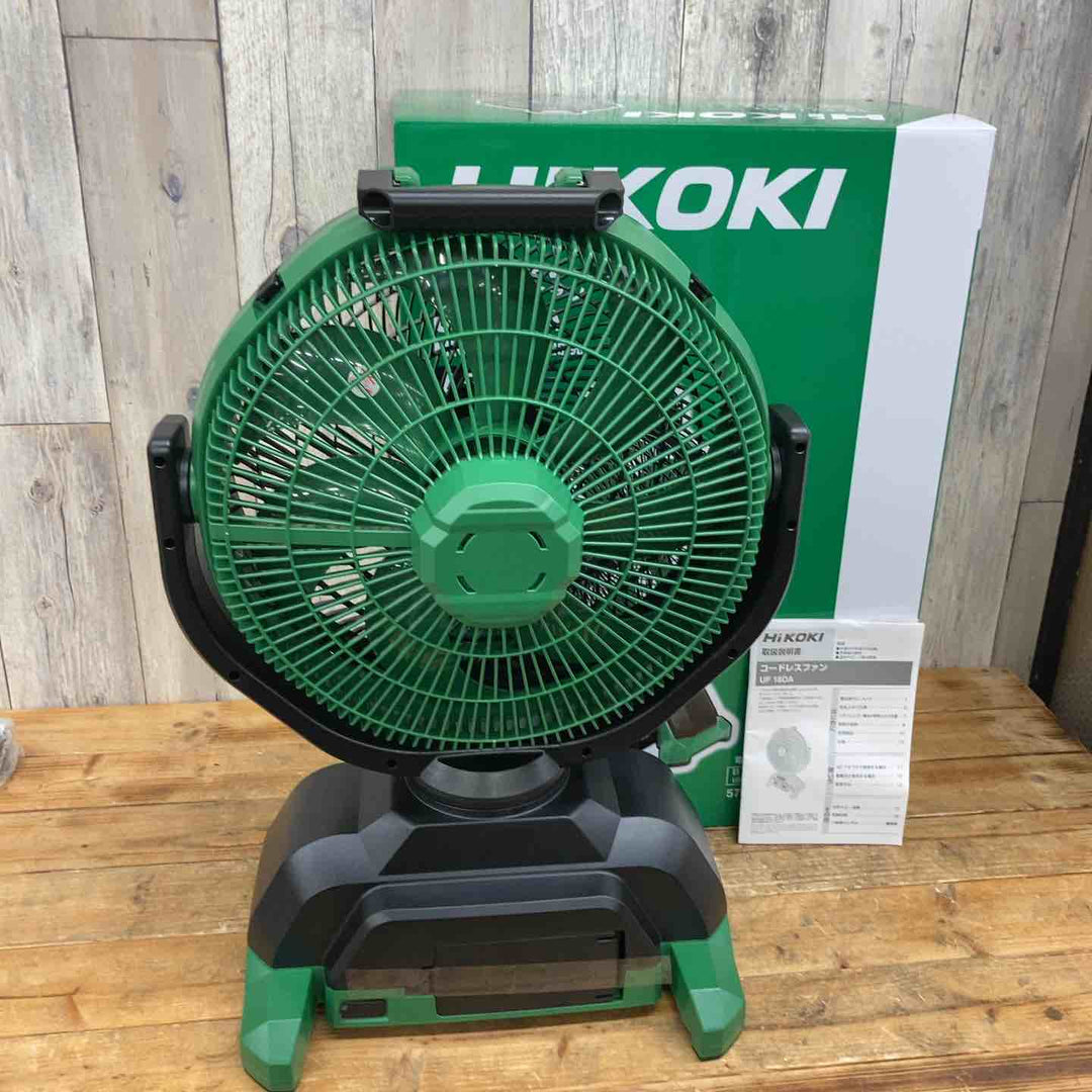【未使用品】 【猛暑に!!】　ハイコーキ(HIKOKI ※旧:日立工機) コードレスファン UF18DA(NN)(本体のみ) 18V/14.4V 空調 扇風機 工場 家庭用 ACアダプター付属 【東大和店】