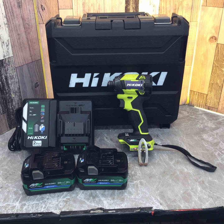 ★ハイコーキ(HIKOKI ※旧:日立工機) コードレスインパクトドライバ スパイダーイエロー WH36DD(2XHYSZ)【八潮店】