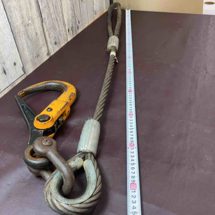 【中古品／店頭受取り限定】 スーパーツール(SUPERTOOL) 吊りクランプ SLH2 ワイヤー付 ウインチ ホイスト 【東大和店】