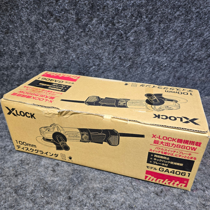 【未使用品】マキタ(Makita) 100ミリディスクグラインダ GA4061 ※外箱シール跡、ヨレ有り※【桶川店】