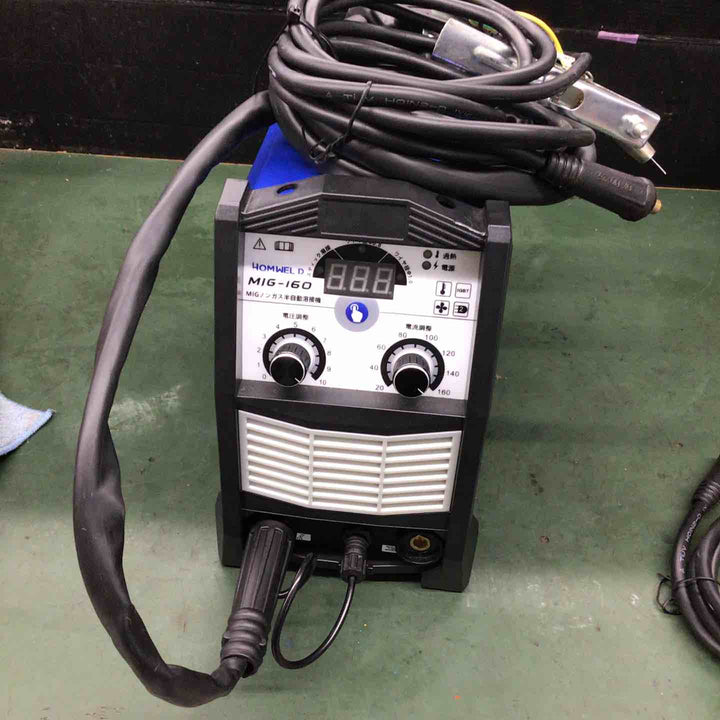 ▼HOMWELD 半自動溶接機MIG160 AC100V 1台両用 MMA・MIGインバータ アーク溶接機 DIY用【戸田店】
