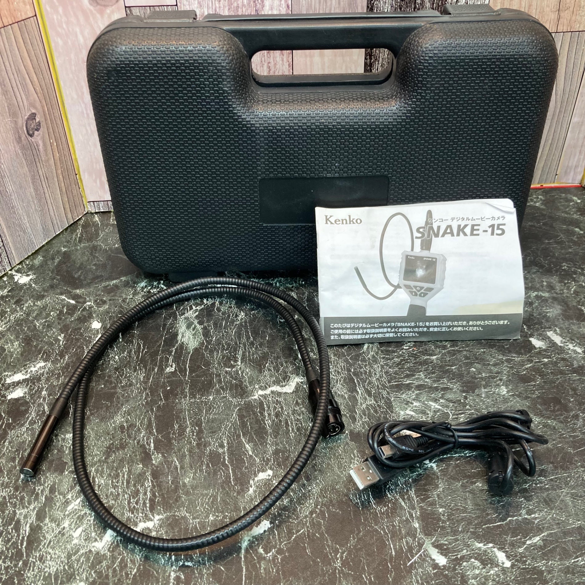 美品中古Kenko 中古 ケンコートキナー LEDライト付 防水スネイクカメラ