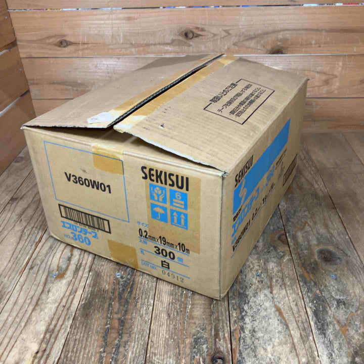 セキスイ(SEKISUI) 積水 エスロンテープ No.360 V360W01 塩化ビニル (0.2mmx19mmx10ｍ・白)300個【所沢店】