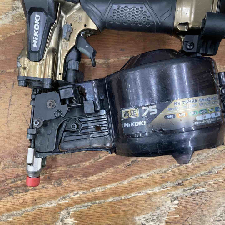 【中古品】★ハイコーキ(HIKOKI ※旧:日立工機) 高圧 エア釘打ち機 NV75HRA(S) 75mm【柏店】