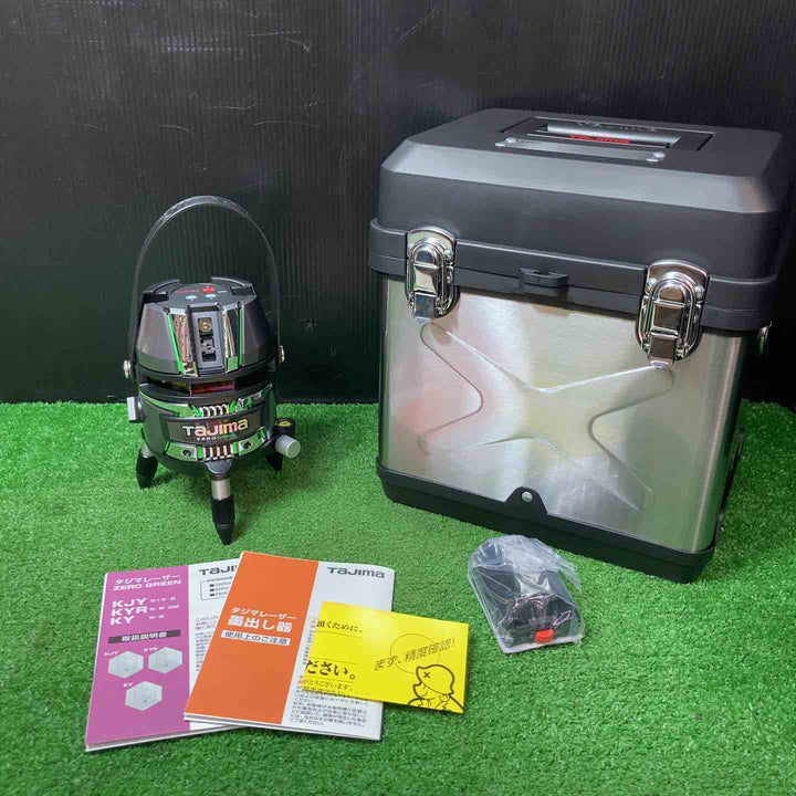 ★タジマ(Tajima)グリーンレーザー墨出し器 ZEROG2-KYRSET 本体+受光器+三脚+ケースセット 矩・横・両縦レーザー/3WAY【岩槻店】