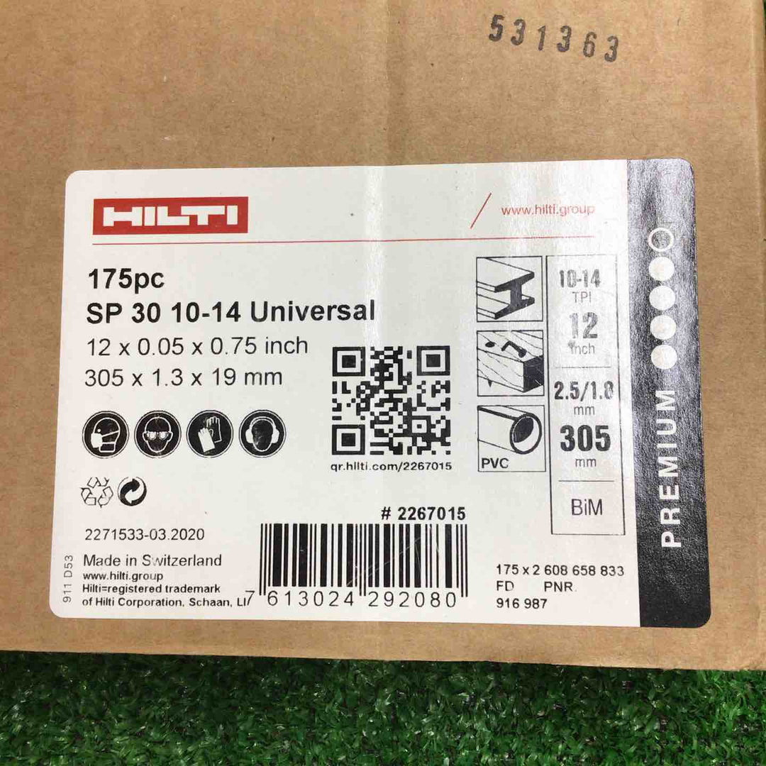 ◇ヒルティ(HILTI) セーバーソー レシプロソーブレード SP30 10-14 Universal 175枚 305×1.3×19mm #2267015【町田店】