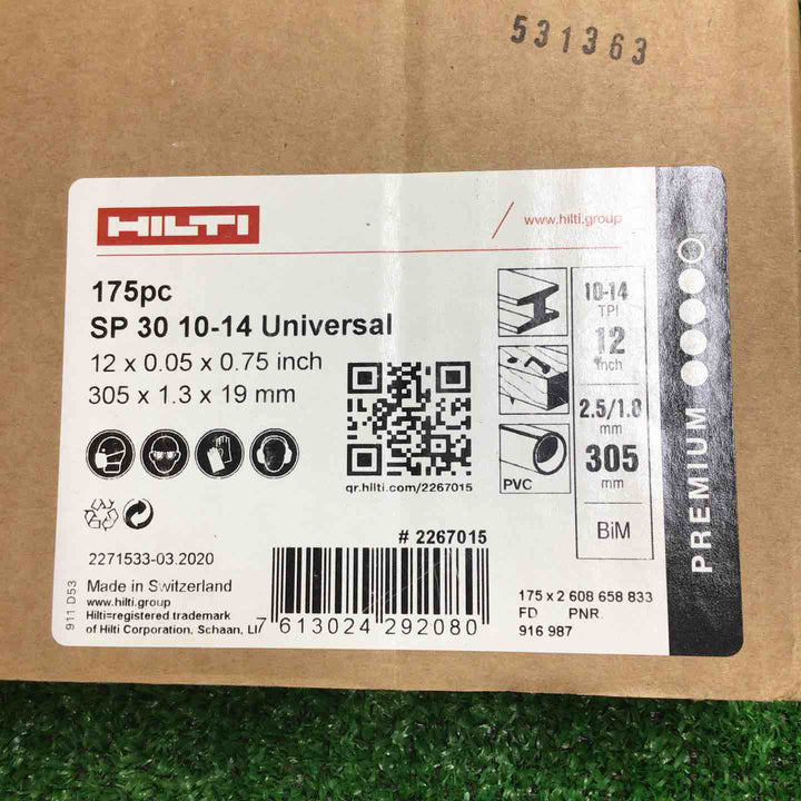 ◇ヒルティ(HILTI) セーバーソー レシプロソーブレード SP30 10-14 Universal 175枚 305×1.3×19mm #2267015【町田店】