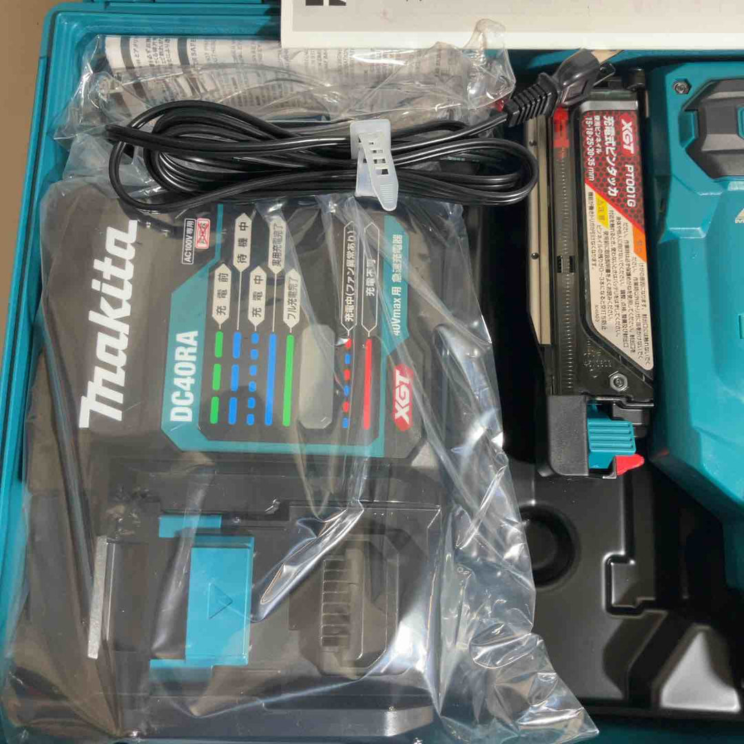 【未使用品】 マキタ makita 35mm コードレス ピンネイラ PT001GRDX ピンタッカ バッテリー&充電器付 フルセット 純正 充電式【戸田店】