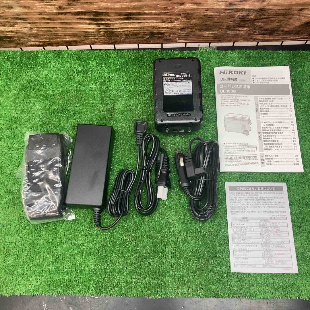 ハイコーキ(HIKOKI) コードレス冷温庫 UL18DB(WMG) バッテリーBSL36B18X+3個セット！純正バッテリー計4個付♪【川越店】