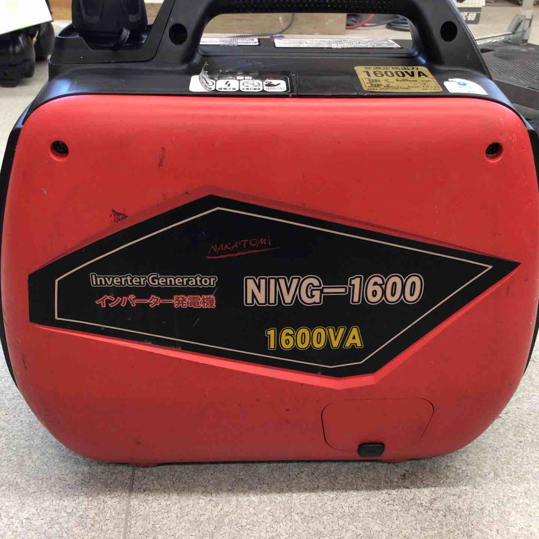 【中古品】 【店頭受取り限定】ナカトミ インバーター発電機 NIVG-1600 【八潮店】