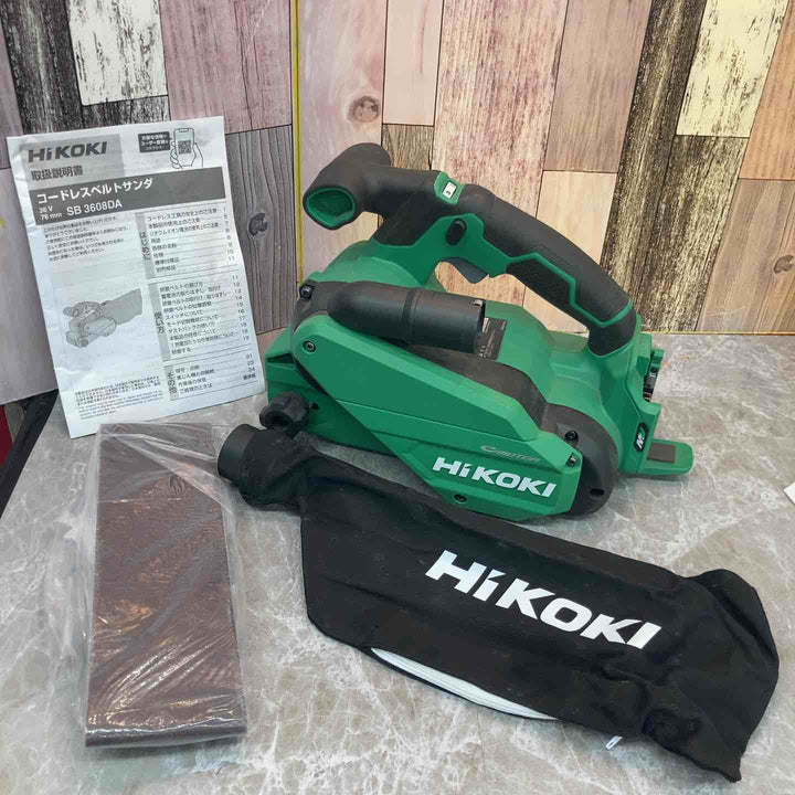 ★ハイコーキ(HIKOKI ※旧:日立工機) コードレスベルトサンダー SB3608DA(NN)【八潮店】