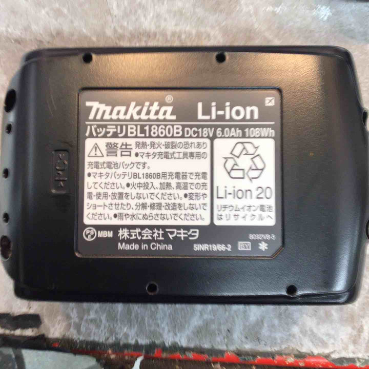 【未使用品】純正 10個 まとめ売り マキタ makita リチウムイオンバッテリー 18V/6.0Ah 箱なし BL1860B【八潮店】