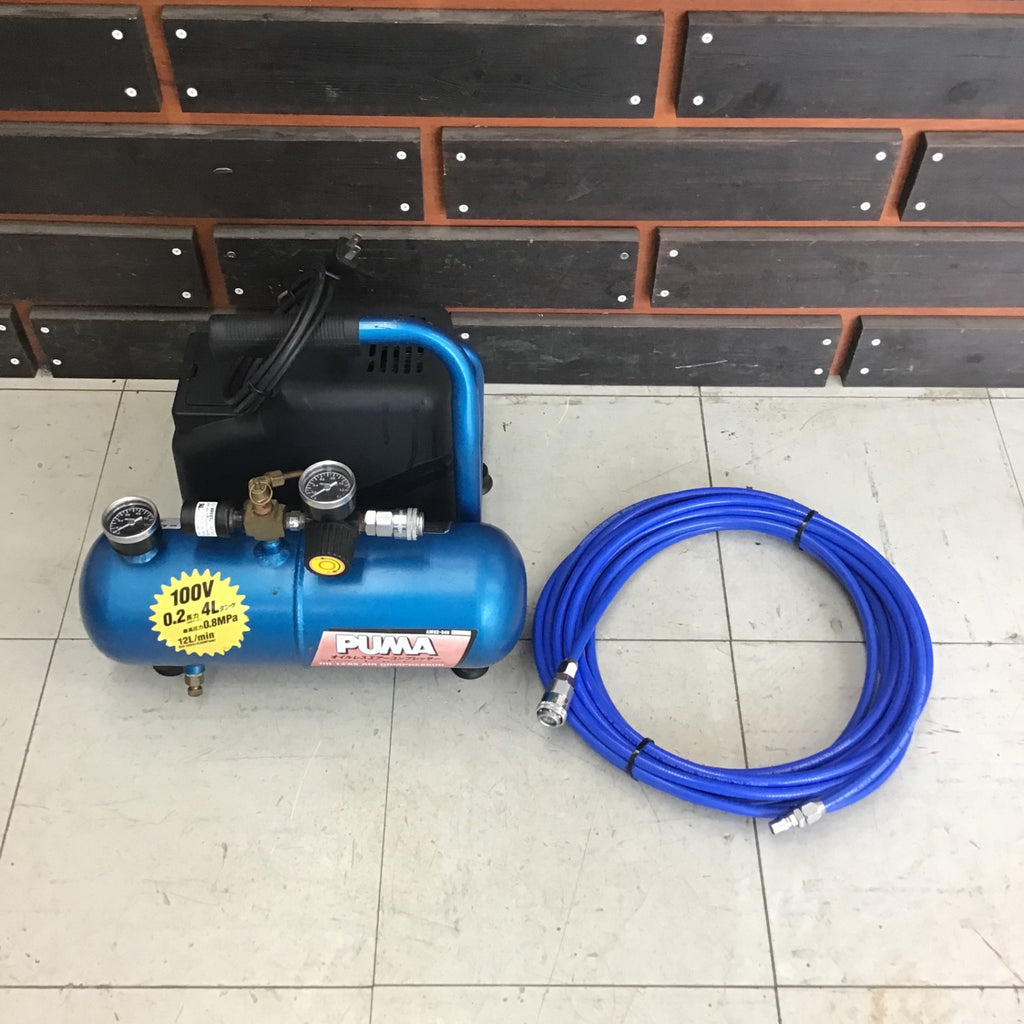 現状品】 PUMA/藤原産業 常圧エアコンプレッサー AM02-04N 【鴻巣店