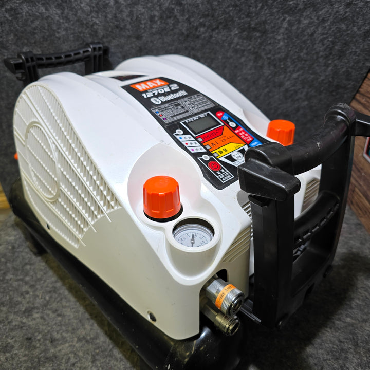 【中古品・限定色！】マックス(MAX) 高圧エアコンプレッサー AK-HH1270E2 クールホワイト 充填時間：4分56秒【桶川店】