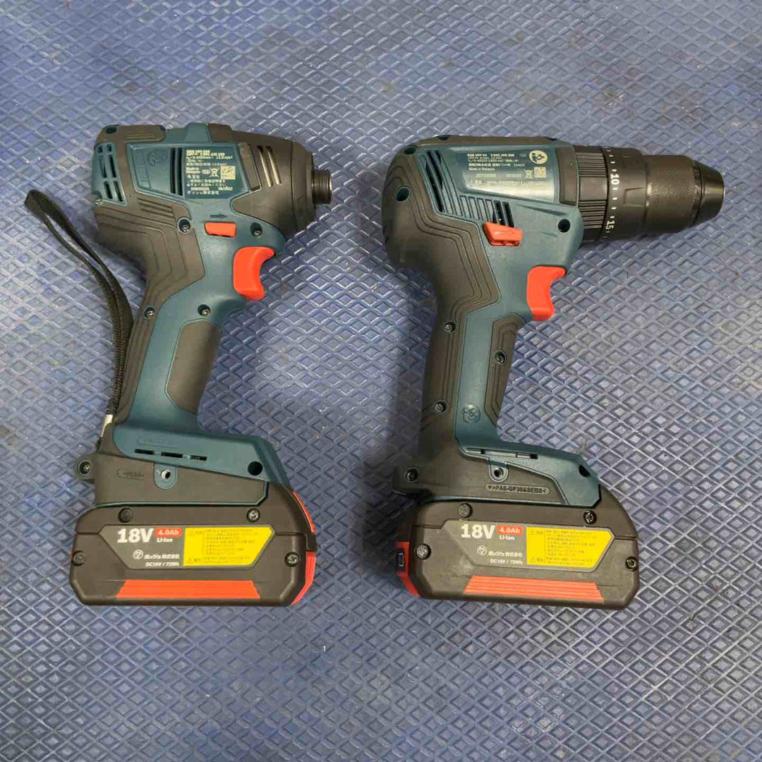 ◇ボッシュ(BOSCH) コードレスインパクトドライバー(GDR18V-200H) + コードレス振動ドライバードリル(GSB18V-55) コンボキット GDR18V200GSBN 青【草加店】