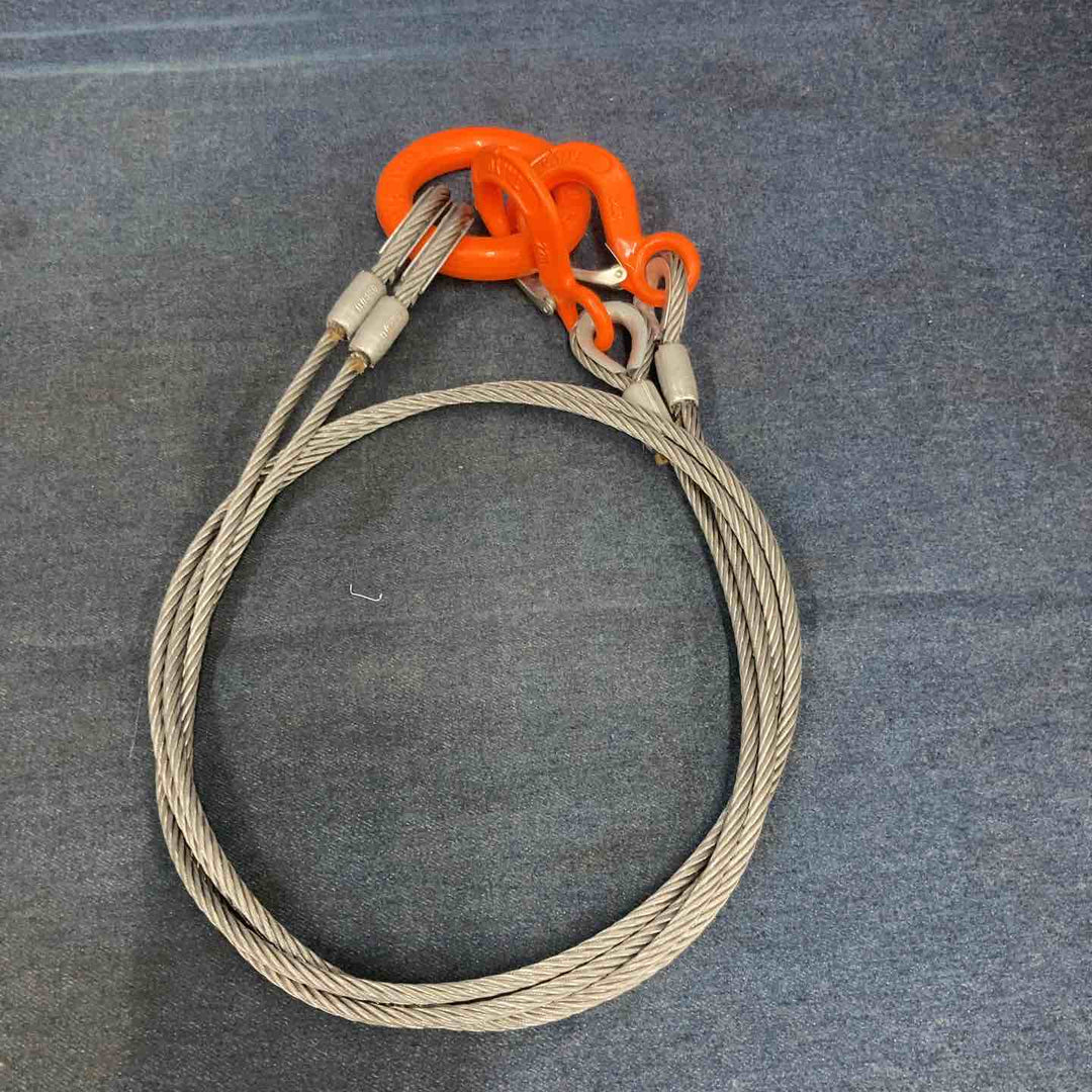 【未使用品】◇TAIYO 2本吊り ワイヤースリング 6ｍ/ｍｘ1.5Ｍ 0.35ｔ【八潮店】