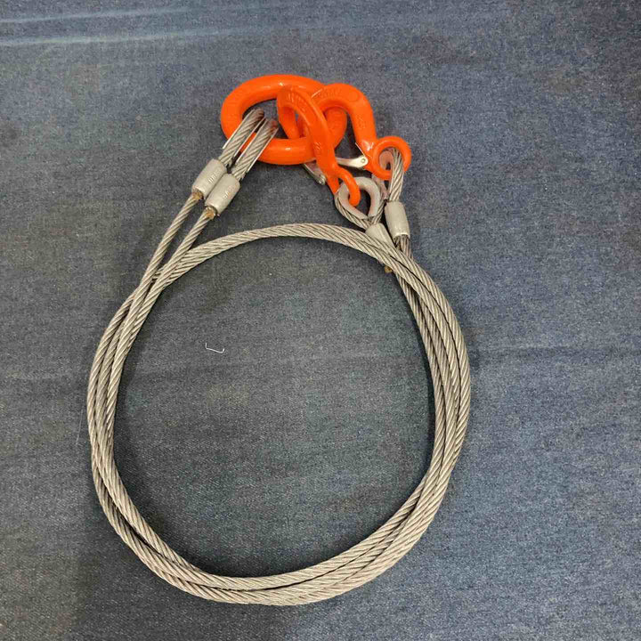 【未使用品】◇TAIYO 2本吊り ワイヤースリング 6ｍ/ｍｘ1.5Ｍ 0.35ｔ【八潮店】