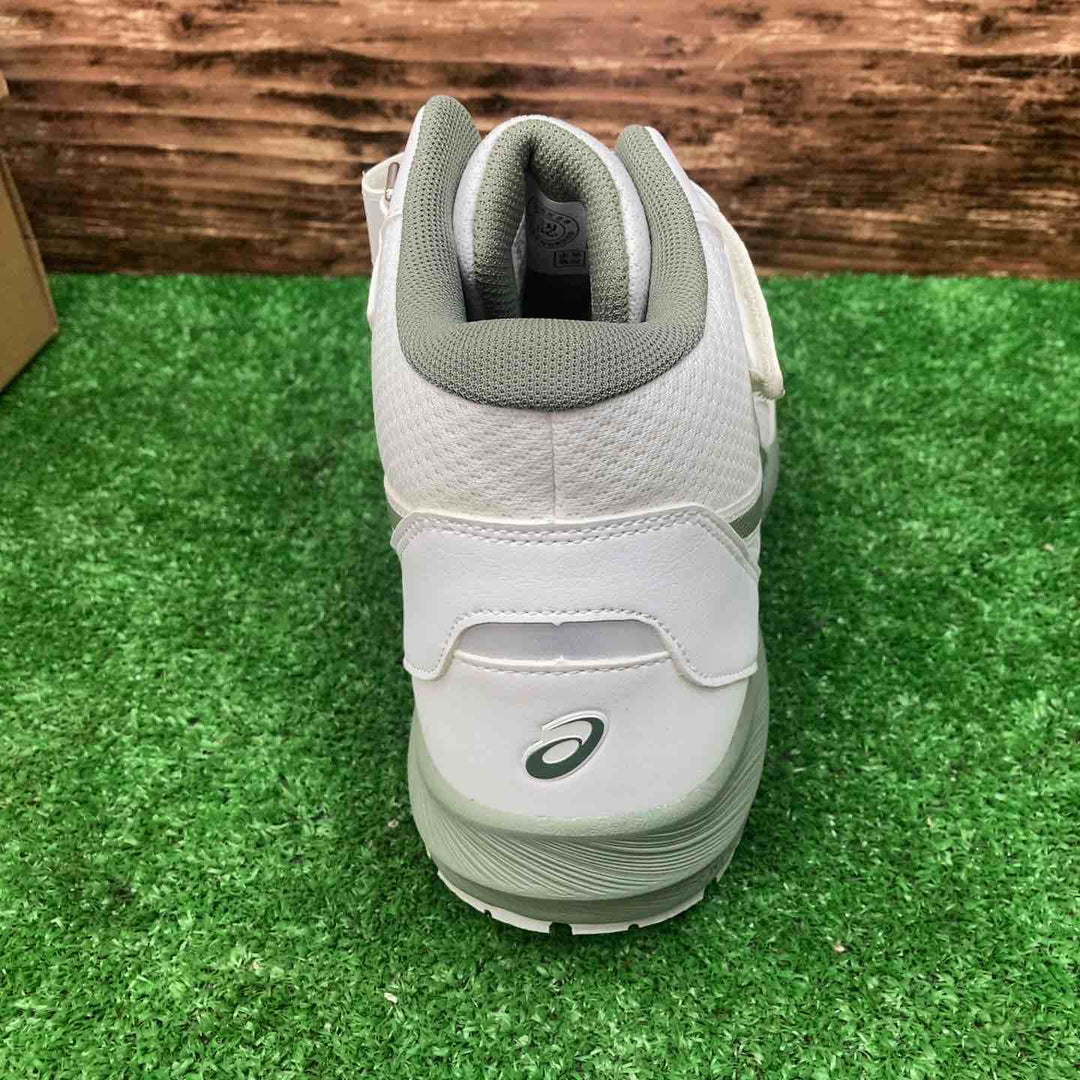 アシックス(asecs) ワークシューズ ウィンジョブ CP216 ホワイト/ライケングリーン 25.5 cm 3E相当【川越店】