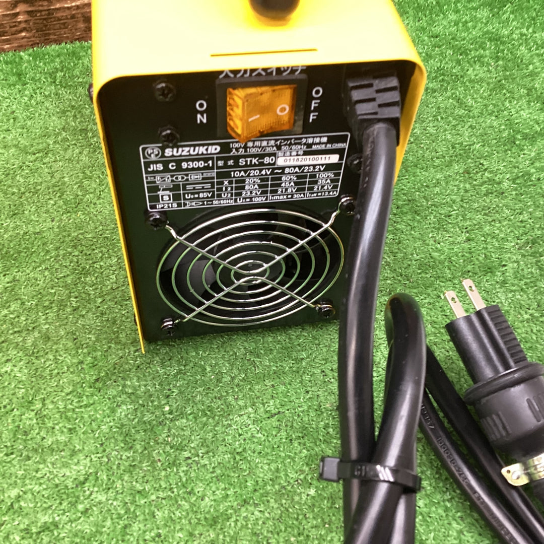 スズキッド(SUZUKID) 直流インバーターアーク溶接機 スティッキー STICKY80 STK-80 定格周波数 50Hz・60Hz兼用【川越店】