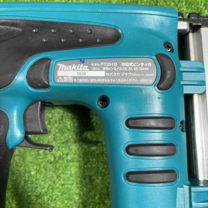 ★マキタ(makita) コードレスピンネイラ PT351DRF 動作確認済み バッテリー×1、充電器付き【川口店】