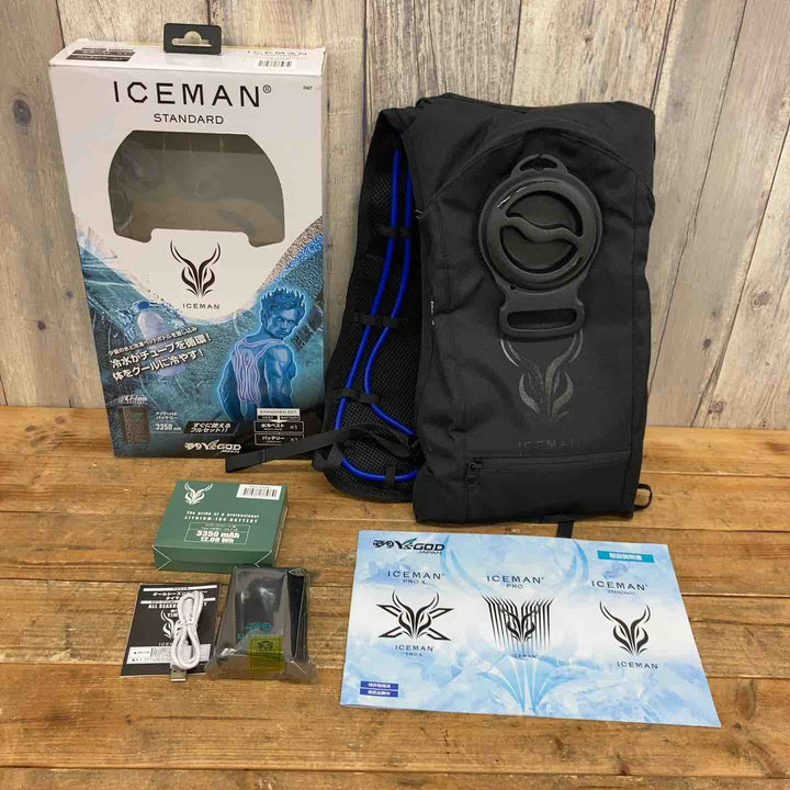【未使用品】 【猛暑に】 ワイズゴッド(Y's GOD The pride of a professional.) アイスマンベスト ICM3-BLV-SET ブラック 空調服 水冷 【東大和店】