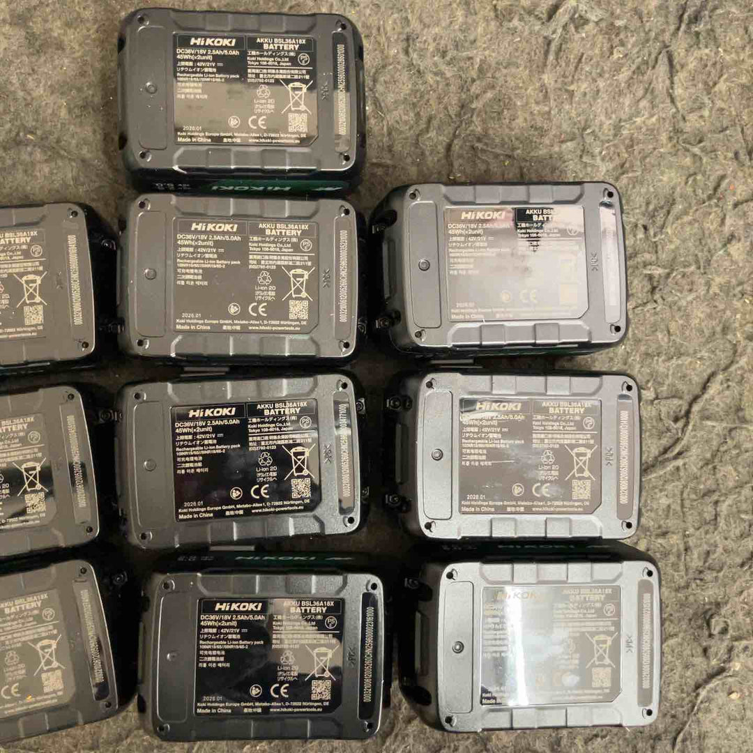 10個 ハイコーキ HIKOKI リチウムイオンバッテリー 36V 2.5Ah BSL36A18X【鴻巣店】
