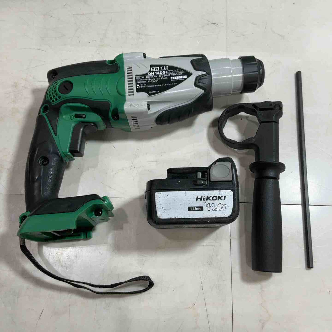 ★ハイコーキ(HIKOKI ※旧:日立工機) コードレスハンマドリル DH14DSL(2SLCK) 14.4V 動作確認済み【川口店】