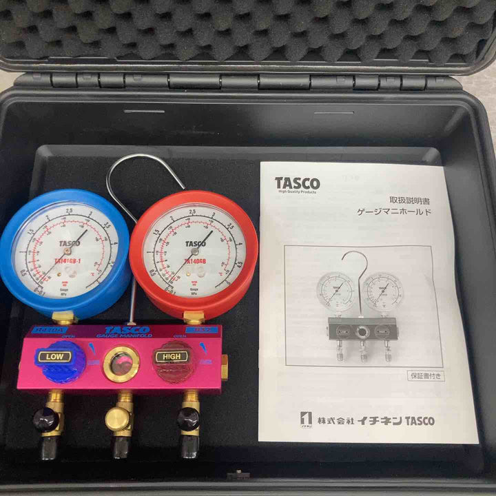 【未使用品】◇イチネン TASCO R410A/R32 ゲージマニホールド キット STA122GBH-T1 (TA122GBH-T1)【八潮店】