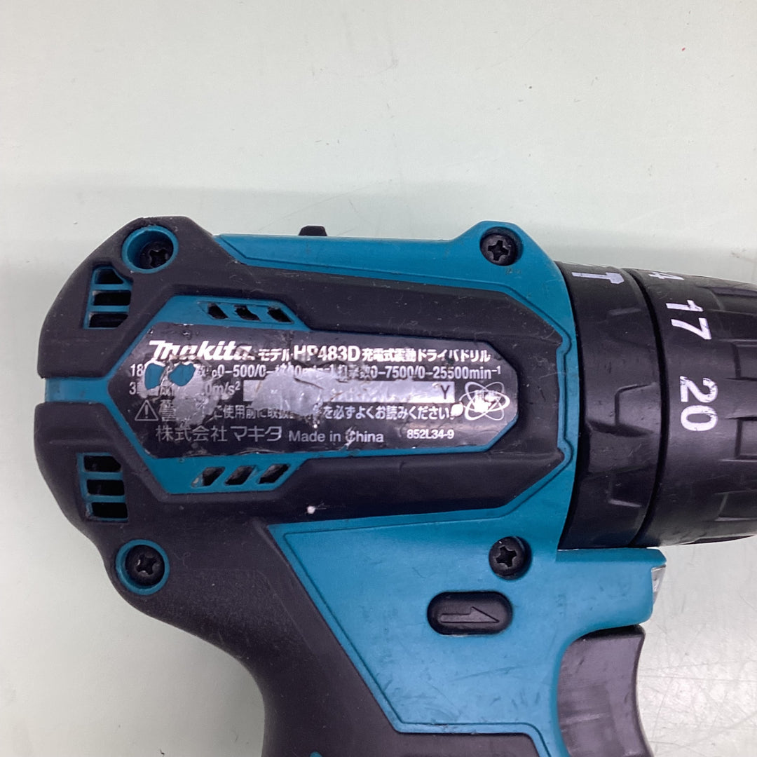 〇マキタ(makita) 18V コードレス震動ドリルドライバーHP483DZ【越谷店】