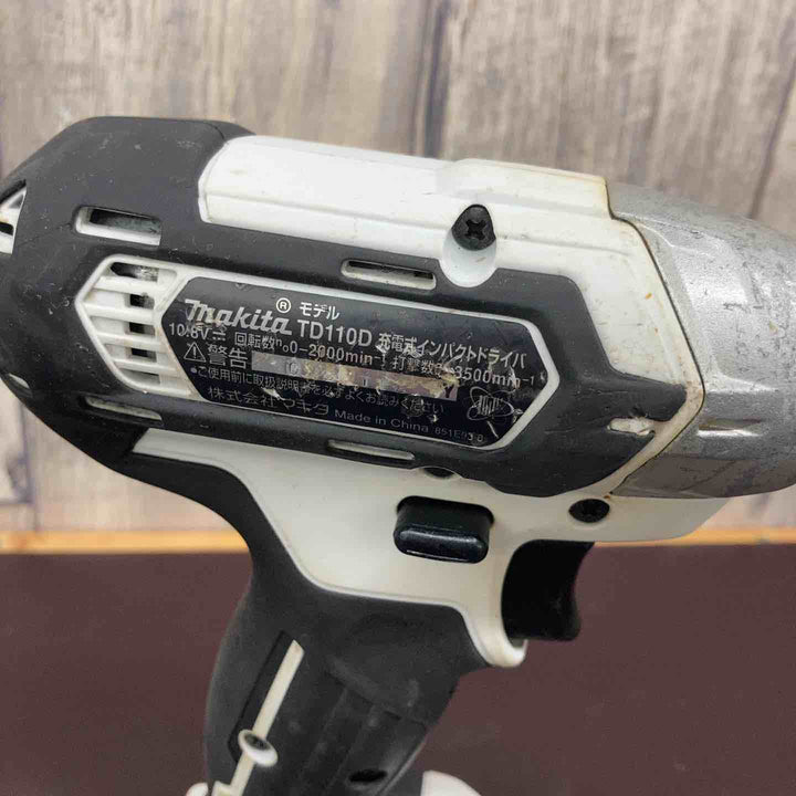 【中古品】 マキタ(makita) 10.8V コードレスインパクトドライバー TD110DZW バッテリー1個付属 【東大和店】