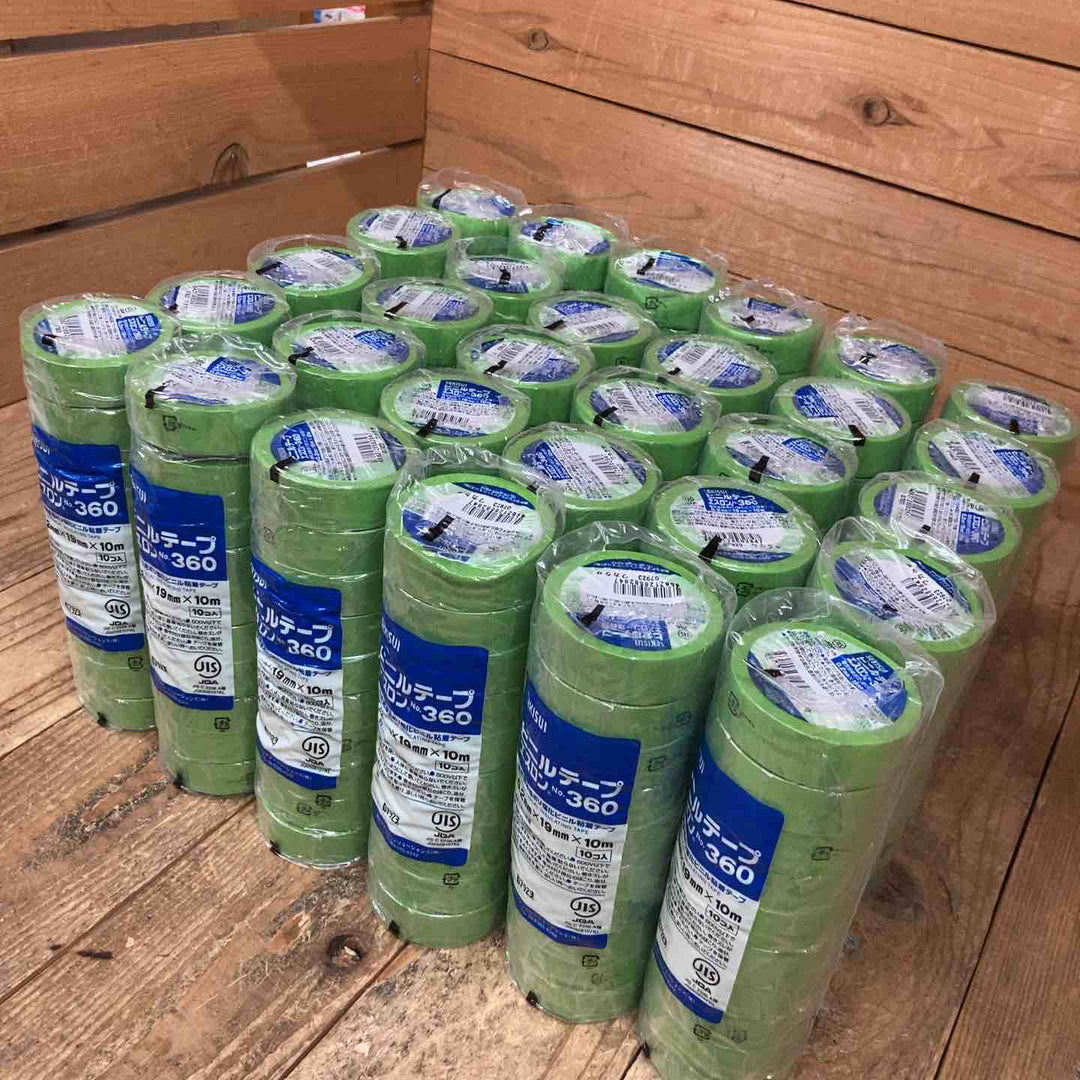 セキスイ(SEKISUI) 積水 エスロンテープ No.360 V360R01 塩化ビニル (0.2mmx19mmx10ｍ・緑)300個【所沢店】