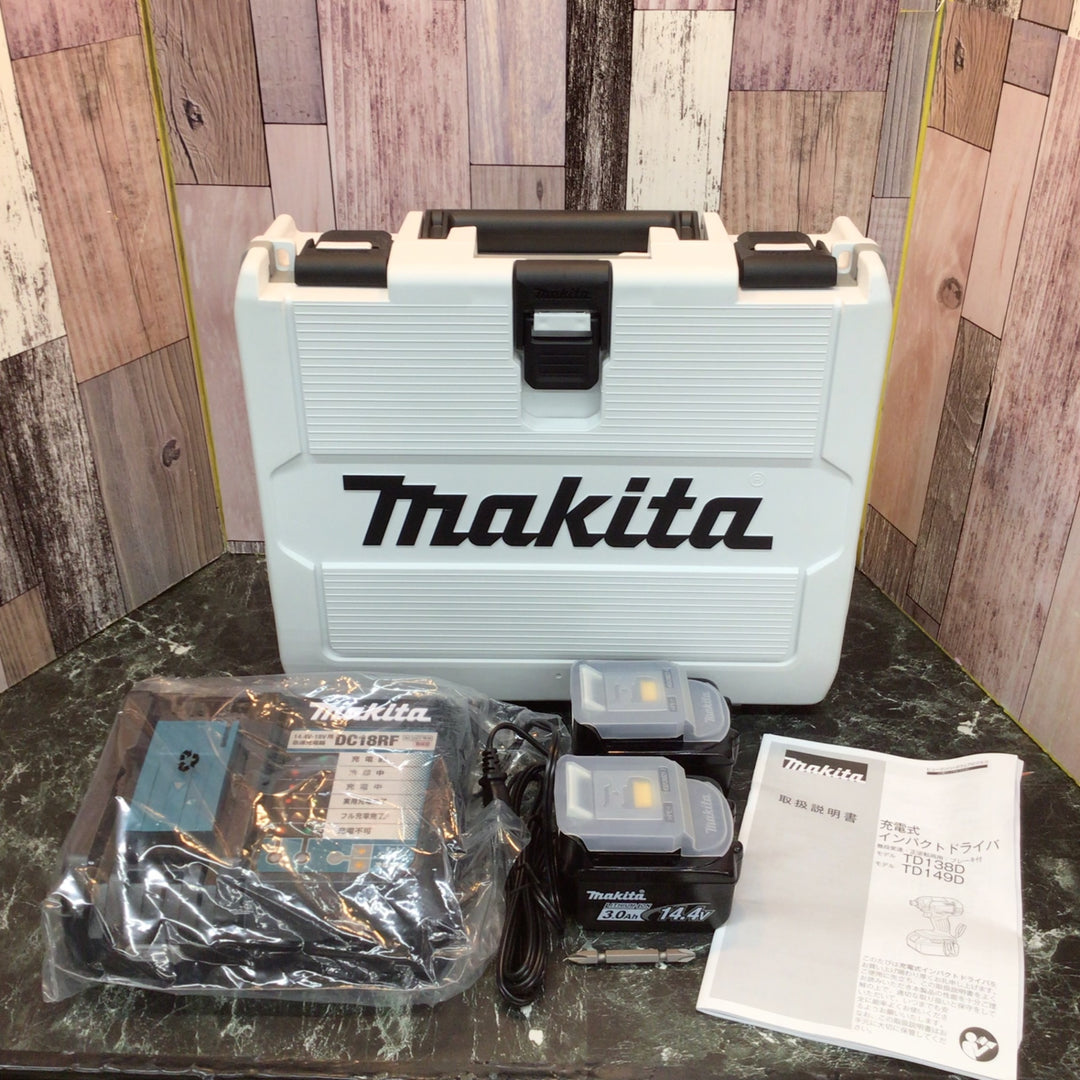 ★マキタ(makita) コードレスインパクトドライバー TD138DRFXB【八潮店】