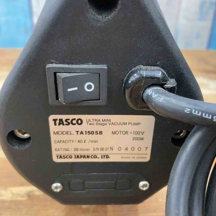 【中古品】◇タスコ(TASCO) オイル逆流防止機能付 真空ポンプ TA150SB-2 真空ゲージ付き！【柏店】