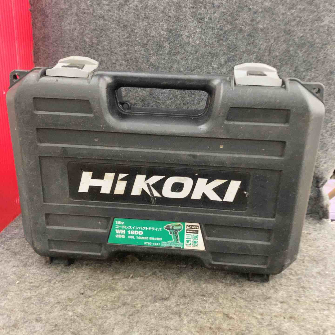 ◇ハイコーキ(HIKOKI ※旧:日立工機) コードレスインパクトドライバー  WH18DD(2BG) ケース(18V2.0Ahバッテリー2個、充電器)【鴻巣店】