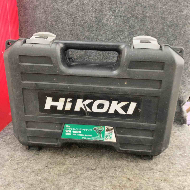 ◇ハイコーキ(HIKOKI ※旧:日立工機) コードレスインパクトドライバー  WH18DD(2BG) ケース(18V2.0Ahバッテリー2個、充電器)【鴻巣店】