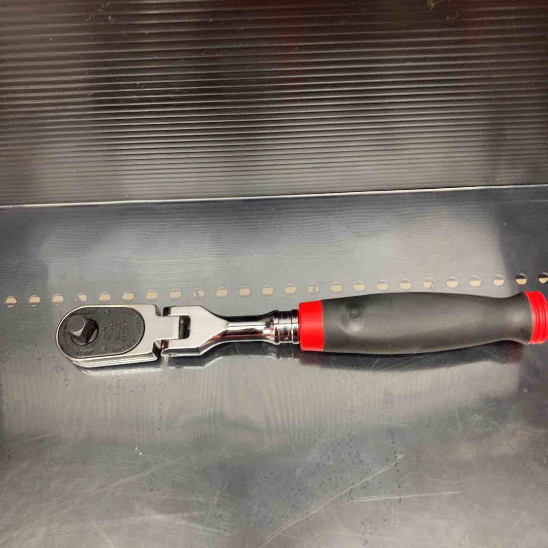 スナップオン(Snap-on)3/8ソフトグリップフレックスラチェット赤グリップ旧ロゴFHF100【川越店】