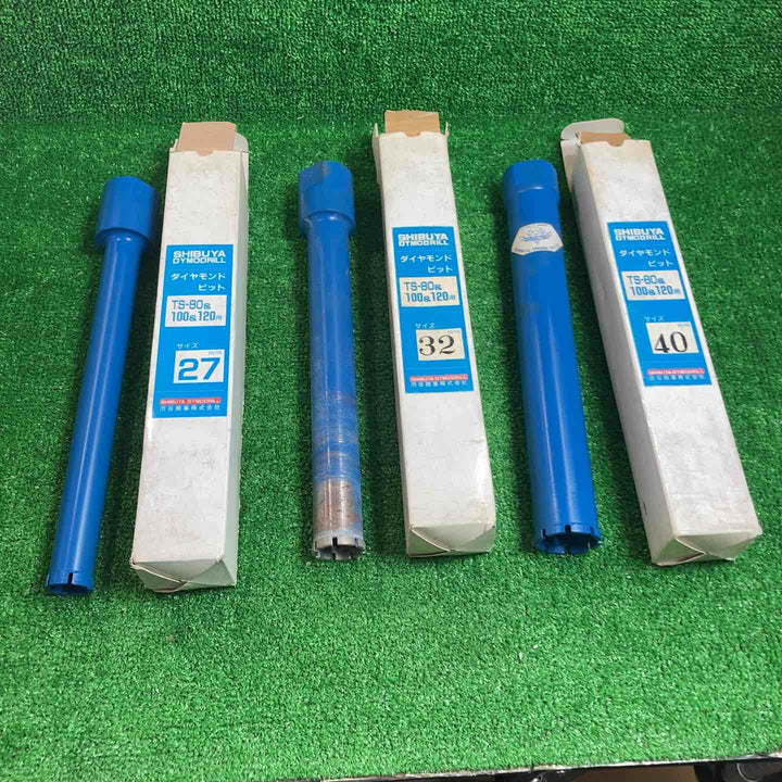 シブヤ　ダイヤモンドビット　M27　3本セット(27mm、32mm、40mm)【川崎店】
