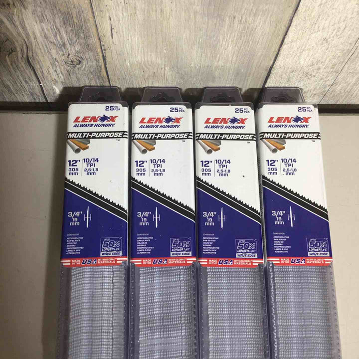 【未使用品(未開封)】 レノックス LENOX セーバーソーブレード レシプロソーブレード 305mm 4個 100枚【戸田店】