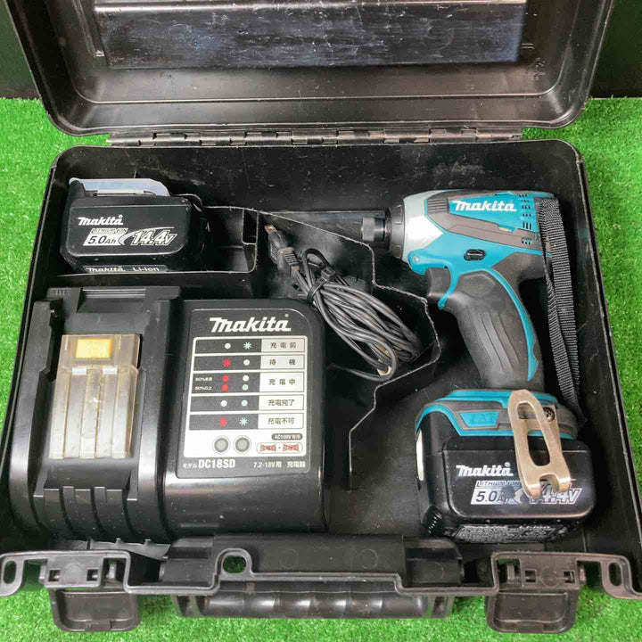 ★マキタ(makita) コードレスインパクトドライバー TD134DX2 14.4Vバッテリー2個付き【岩槻店】
