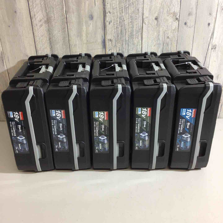 【未使用品】マキタ(makita) コードレスインパクトドライバー TD173DRGX TD173DRGXB TD173DRGXO 5台セット 青 ブルー 黒 ブラック オリーブ【戸田店】