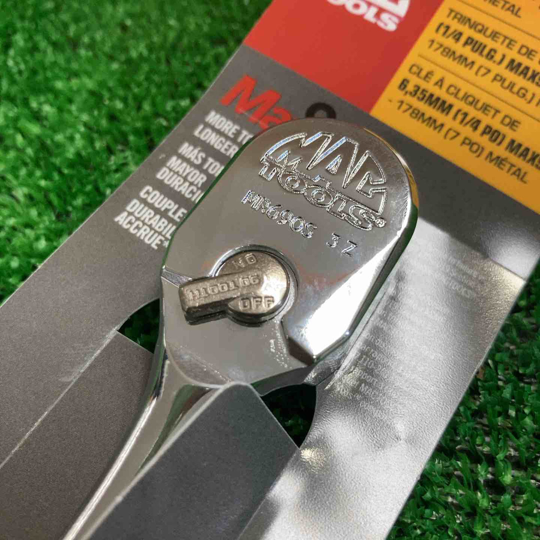 マックツールズ 1/4"ドライブ6"メタルハンドルラチェット MR690S【町田店】