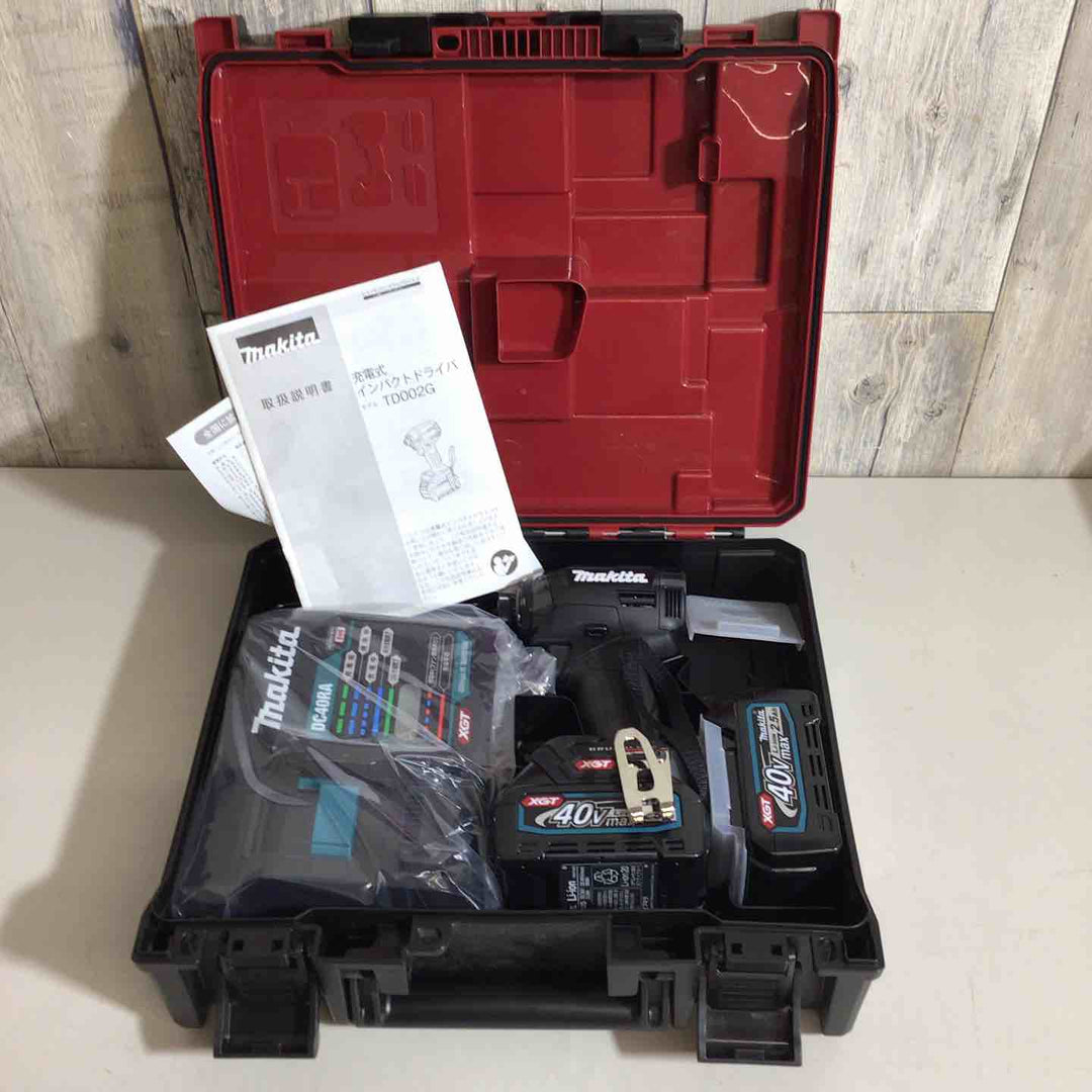 【未使用品】マキタ(makita) TD002GRDXO 40Vmax 充電式インパクトドライバ オリーブ×2、ブラック、イエロー、ブルー5台セット【戸田店】