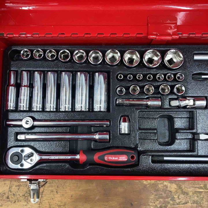 【中古品】e-value 工具箱 ツールボックス 引き出し 赤【柏店】